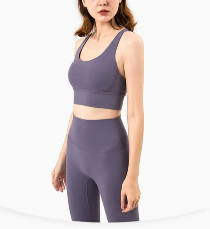 Cross Back Sports Bra for Women | Breathable Fitness & Yoga Top