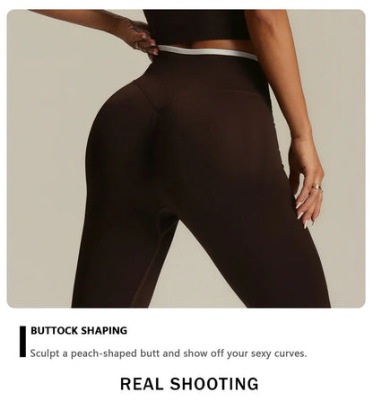 Gym Set Sports Two Pices Suit Fitness Vest Contrasting Color High Waist Leggings Sportswear Running Training Yoga Clothing