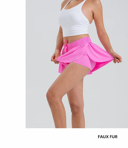 2-in-1 Flowy Skort for Women | Gym, Running, Yoga & Tennis Shorts