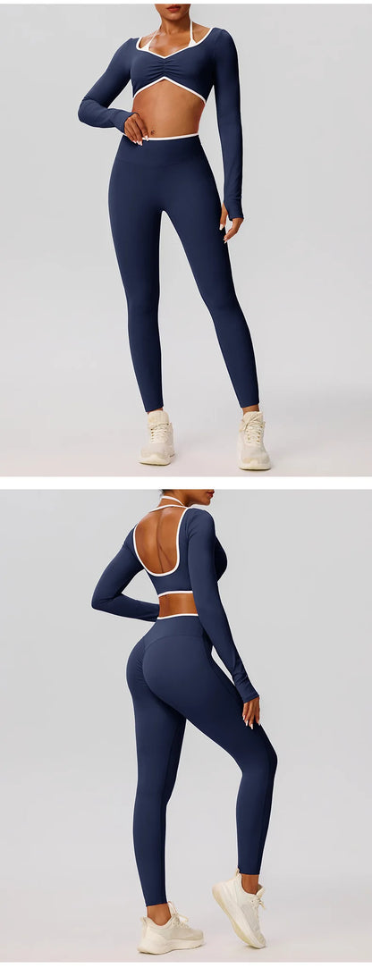 Women’s 2-Piece Gym Set – Padded Sports Bra & High-Waist Leggings | Yoga Activewear