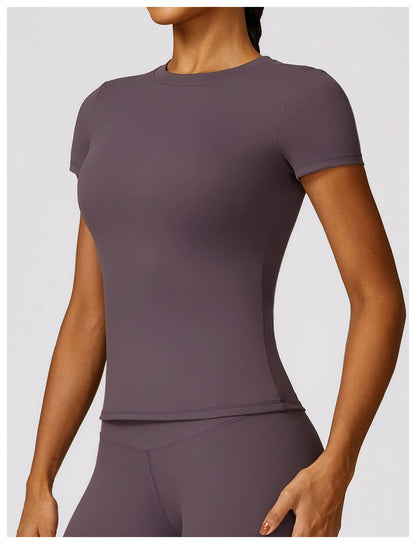 Women’s Athletic Gym T-Shirt – Breathable Quick-Dry Running & Workout Top