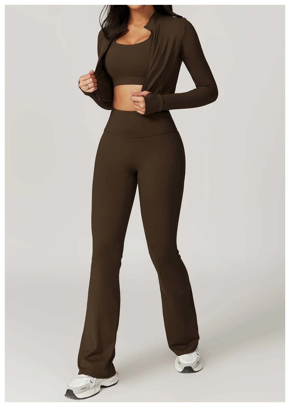 Women’s Quick-Dry Fitness Jacket – Zip-Up Long Sleeve Workout & Yoga Training Top