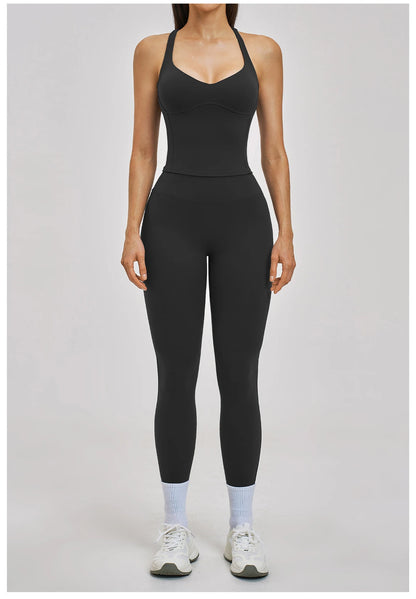 Women’s 2PCS Yoga Set – High Waist Leggings & Sports Bra Gym Workout Outfit