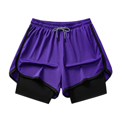 Men’s 2-in-1 Gym Running Shorts – Quick Dry Workout & Training Activewear
