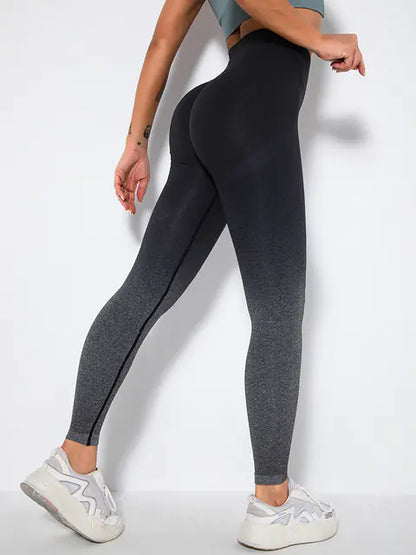 High Waist Gradient Peach Hip-Lifting Yoga Leggings