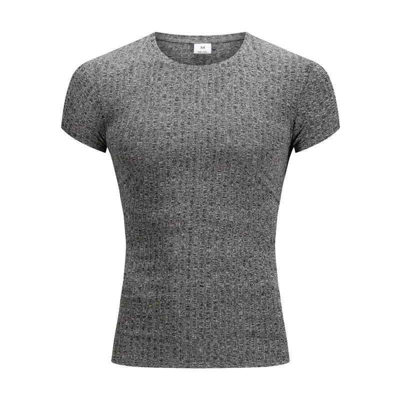 Men's Summer Knit Fitted T-Shirt for Gym & Sports