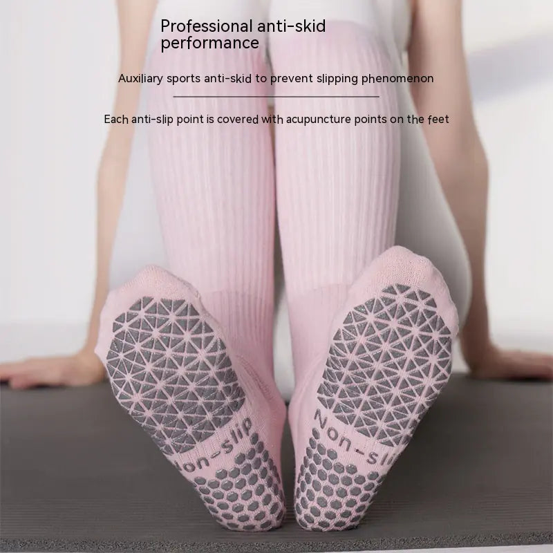 Women's Non-slip Long Pilates Workout Socks for Yoga