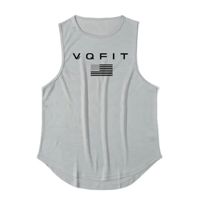 Men's Casual Cotton Vest for Gym and Exercise