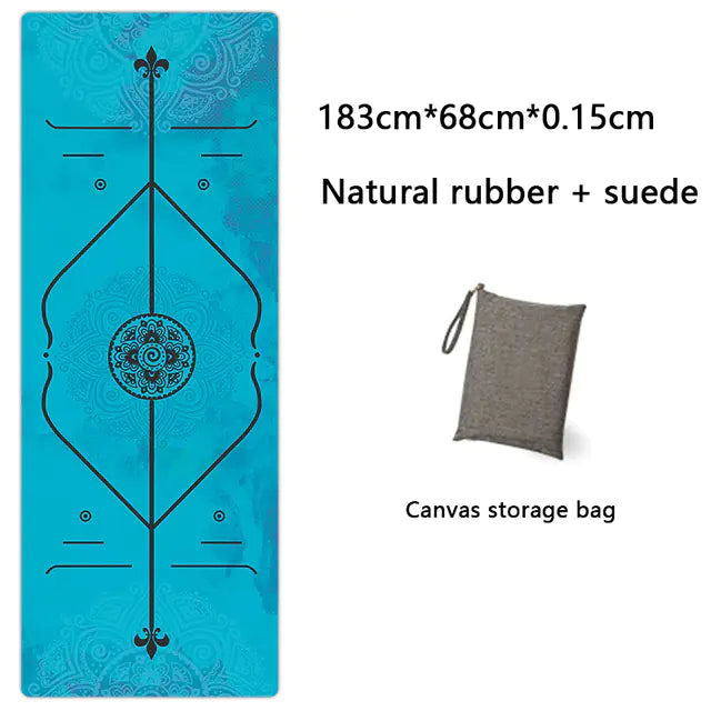 Natural Rubber Suede Yoga Mat - Ultra-thin Portable Design