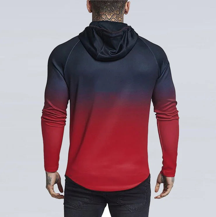 Men's Slim Fit Hooded Workout Jacket for Training