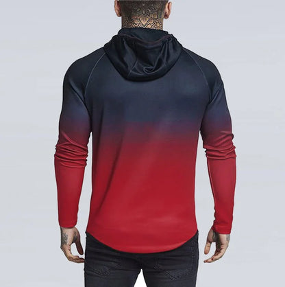 Men's Slim Fit Hooded Workout Jacket for Training