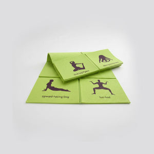 Foldable Non-Slip Yoga Mat for Beginners, Portable