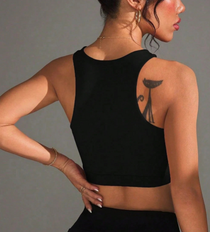 Women’s Mesh Splice Sleeveless Yoga Vest – Soft Stretch Active Top