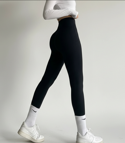 Peach Sculpt High-Waist Leggings – Breathable Quick-Dry Gym Fit
