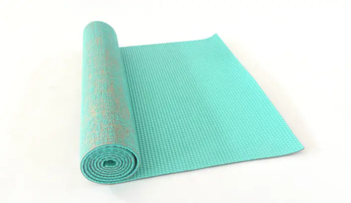 Jute Yoga Mat with PVC for Fitness and Studio Use