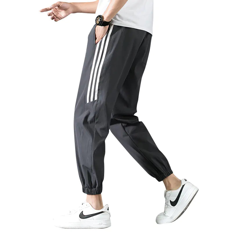 Men's Ice Silk Sports Pants - Lightweight Quick-Dry Joggers