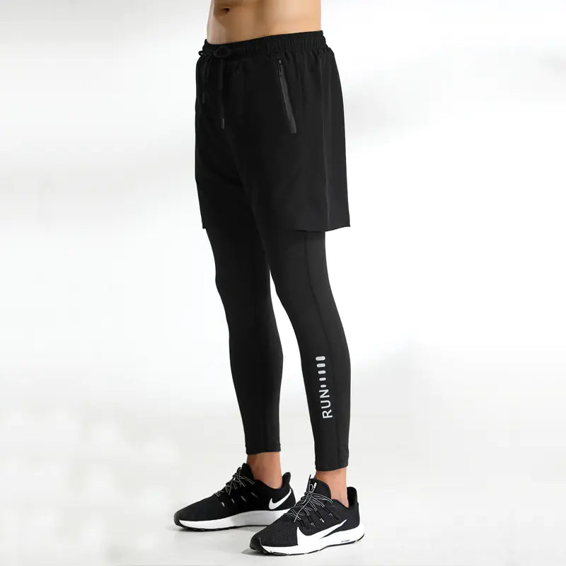 Men's 3/4 Compression Tights for Fitness and Running