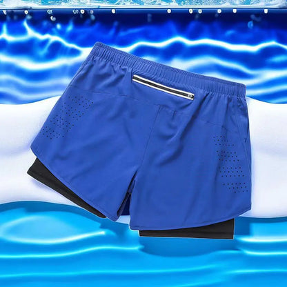 Men's Quick-Dry Running Shorts with Breathable Liner