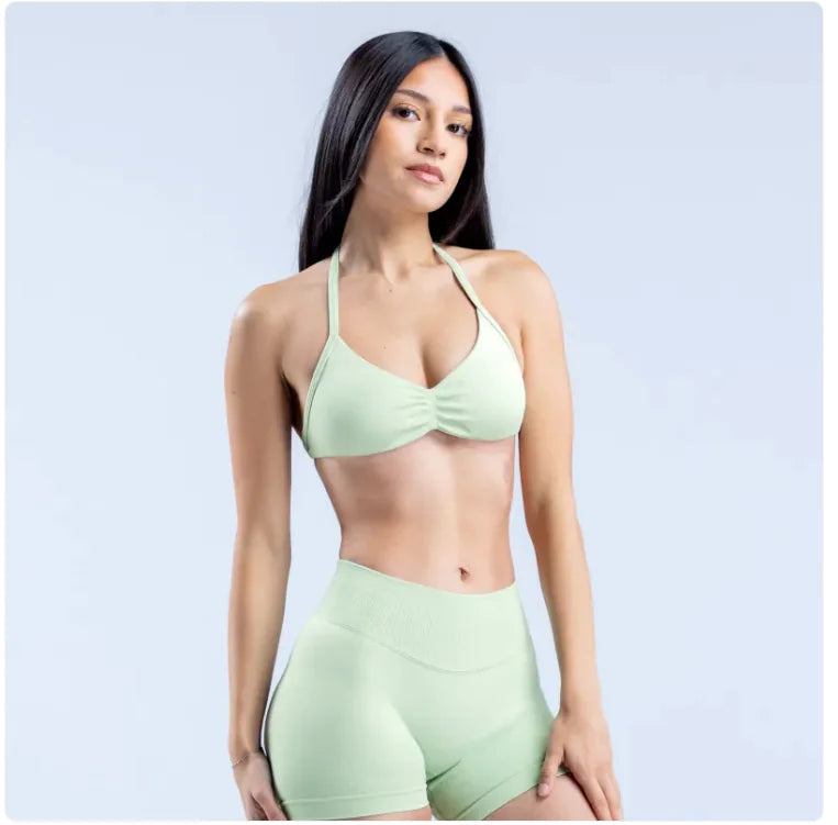 Women's Halter Back Sports Bra