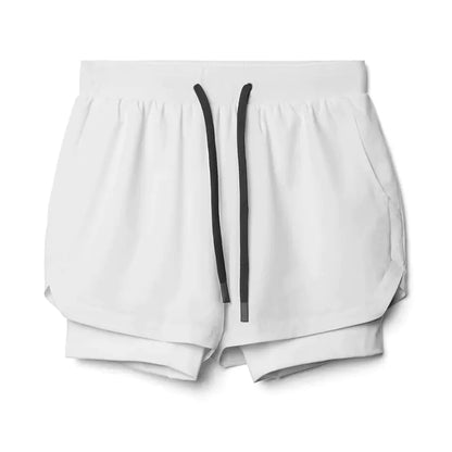 Double Layer Sports Casual Shorts for Active Wear
