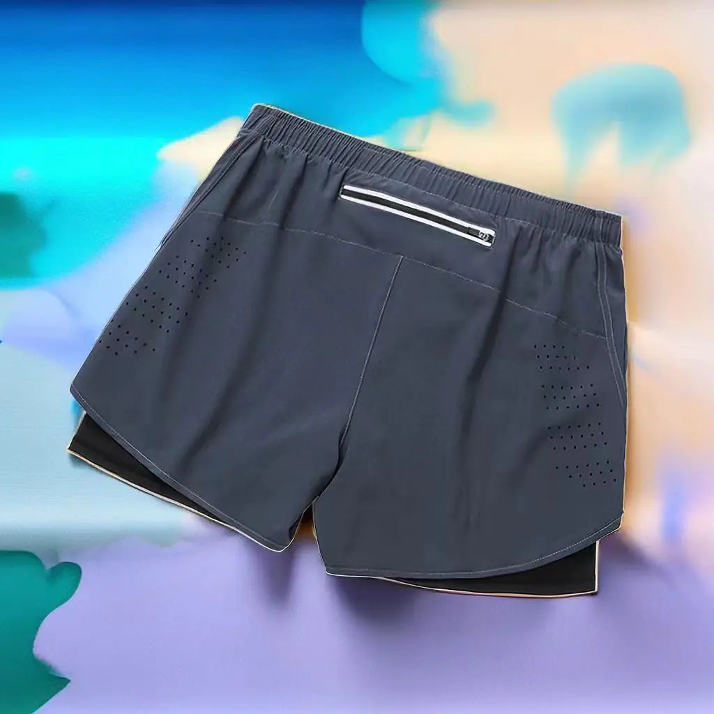 Men's Quick-Dry Running Shorts with Breathable Liner