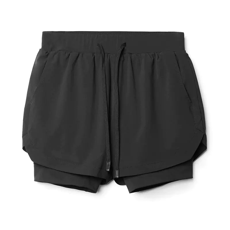 Double Layer Sports Casual Shorts for Active Wear