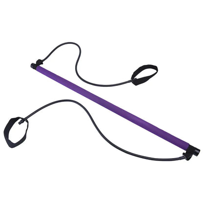 Pilates Fitness Stick with Resistance Bands for Yoga