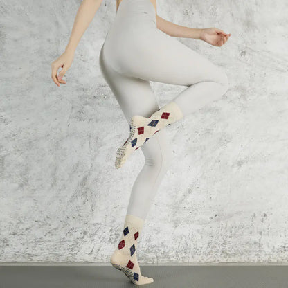 Mid-Calf Pilates Non-Slip Women's Yoga Sports Socks