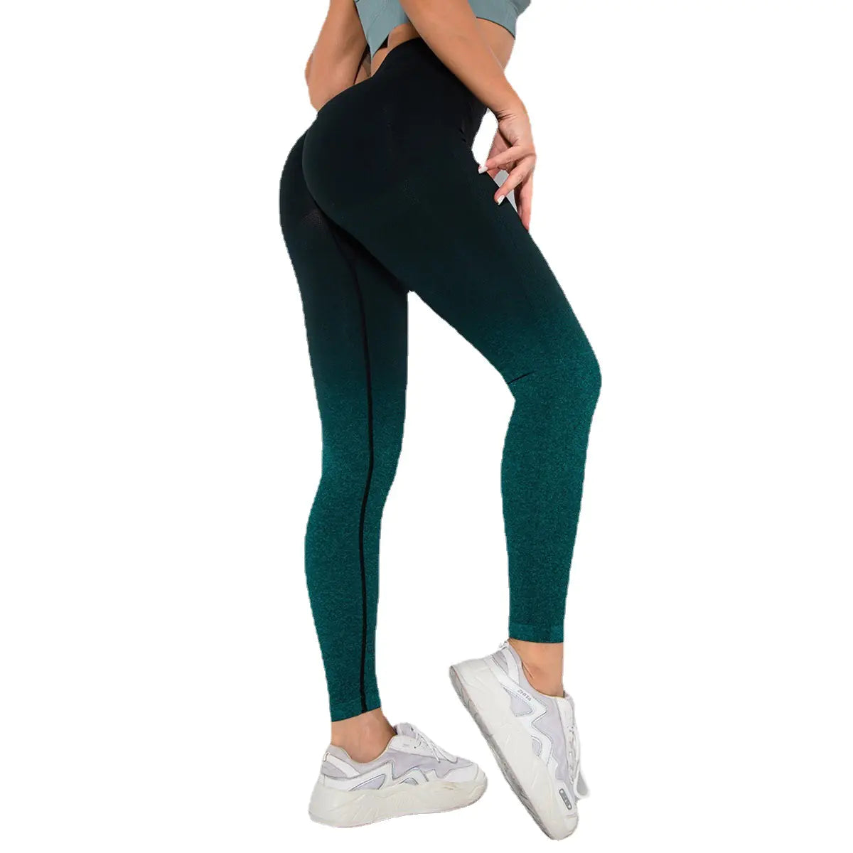 High Waist Gradient Peach Hip-Lifting Yoga Leggings