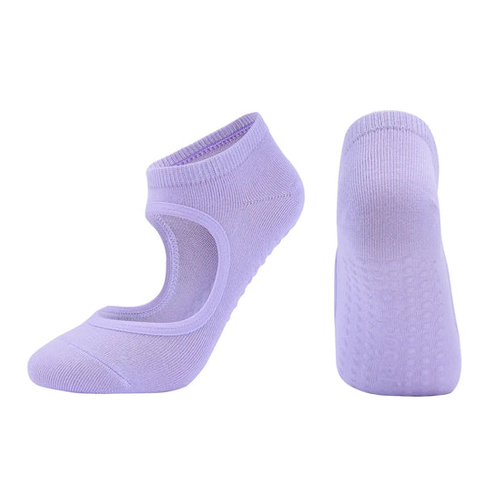 Yoga Socks for Women - Non-Slip Cotton Pilates Fitness