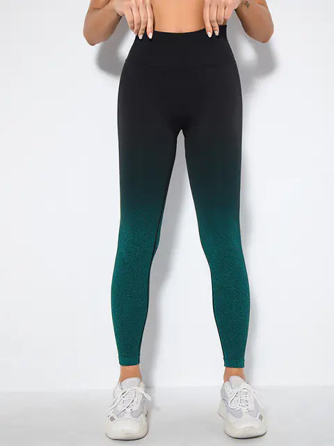 High Waist Gradient Peach Hip-Lifting Yoga Leggings