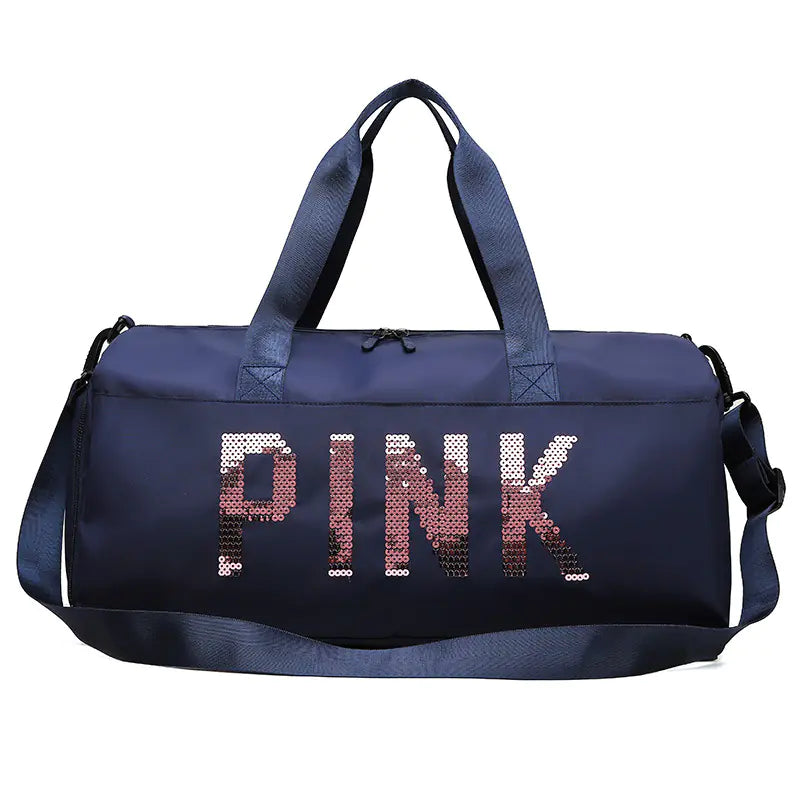Pink Gym Bag - Large Capacity Waterproof Travel Tote