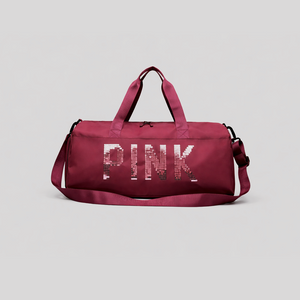 Pink Gym Bag - Large Capacity Waterproof Travel Tote