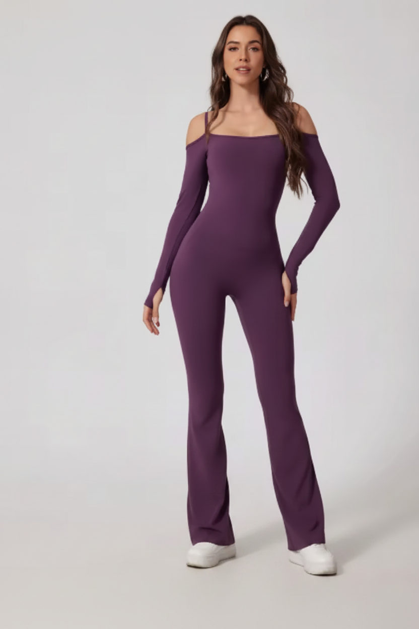 Seamless Yoga Jumpsuit – Double Strap Backless One-Piece Activewear