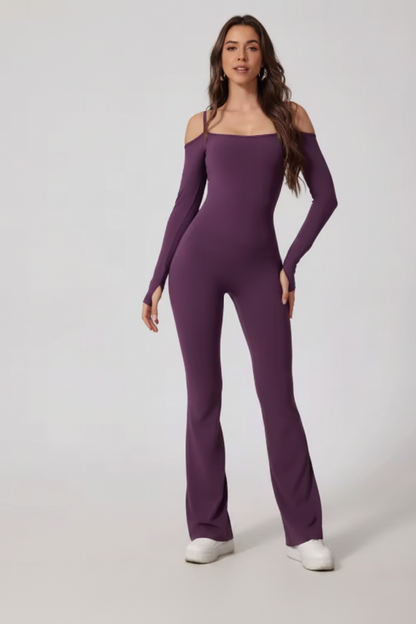 Seamless Yoga Jumpsuit – Double Strap Backless One-Piece Activewear