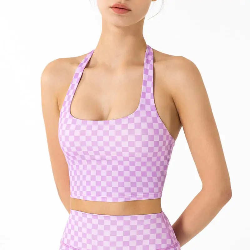 Women's Halter Sports Bra for Yoga and Fitness