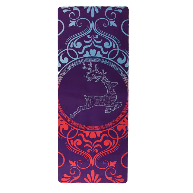 Natural Rubber Suede Yoga Mat - Ultra-thin Portable Design