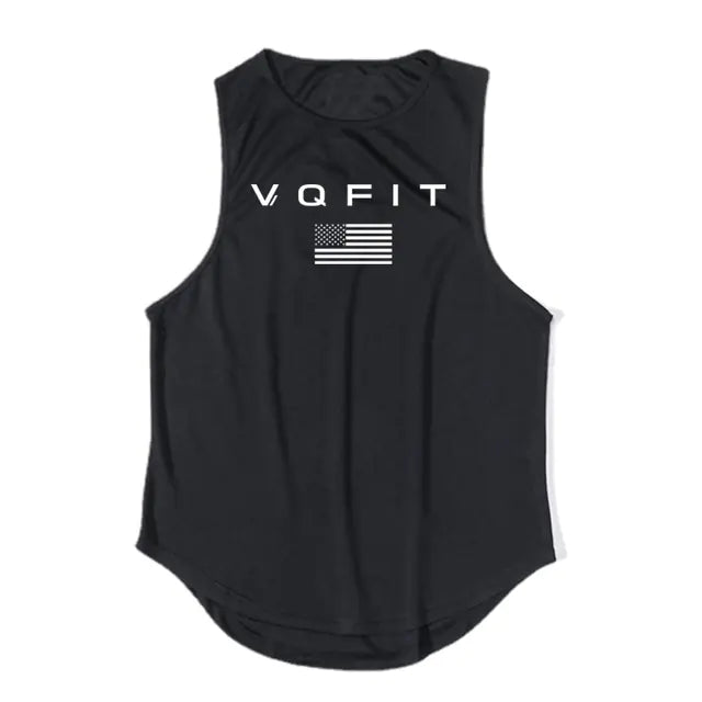Men's Casual Cotton Vest for Gym and Exercise