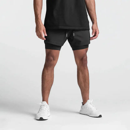 Double Layer Sports Casual Shorts for Active Wear
