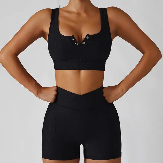 Women's Shockproof Push-Up Sports Bra